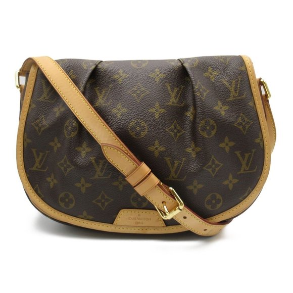 AUTH LOUIS VUITTON MENILMONTANT PM MONOGRAM CANVAS MESSENGER FLAP CROSSBODY  BAG